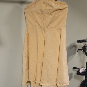 Strapless Peach Dress